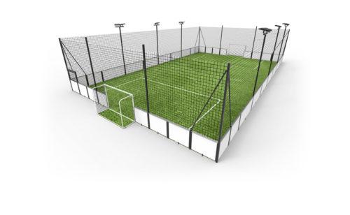 Terrain de soccer sur mesure - structure acier plastifié - panneau sandwich