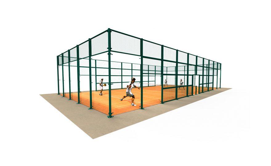 Tennis padel court with grid Metalu Plast