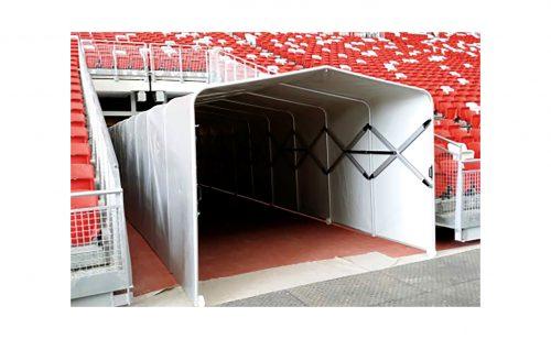 Tunnel pour accès terrain grand jeu Metalu Plast équipement football