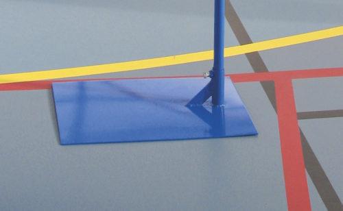 Poteau de badminton loisir à lester en acier plastifié bleu