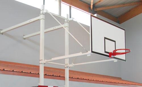 Panneau de basketball fixation murale - grand déport